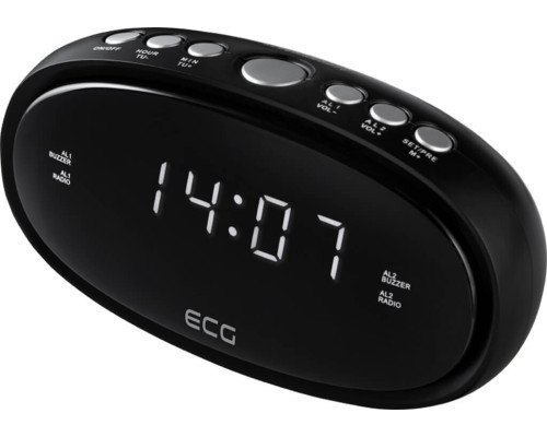 Радіо годинник ECG RB 010 black LED