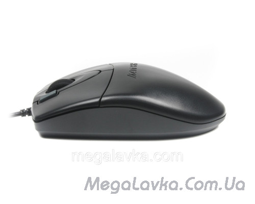 Миша провідна USB, 1000dpi, 2-й клік, 5М натискань, A4Tech OP-620D USB (Black)