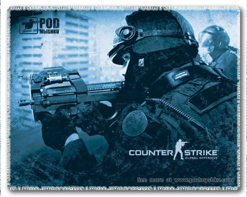 Коврик для мыши Counter strike 190x240 мм Podmyshku Counter strike