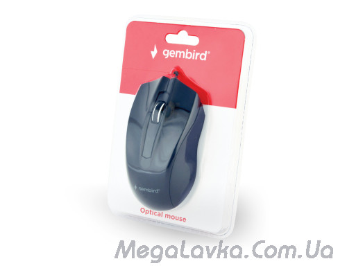 Оптическая мышь, USB интерфейс, черный Gembird MUS-3B-01