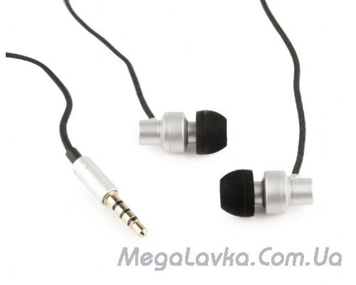 Вакуумные наушники с микрофоном, металлический корпус, 1x3,5 jack, серый цвет gmb audio MHS-EP-CDG-S