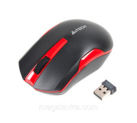 Мышь беспроводная V-Track USB, 1000dpi, A4Tech G3-200N (Black+Red)