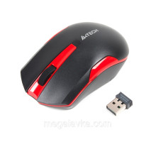 Мышь беспроводная V-Track USB, 1000dpi, A4Tech G3-200N (Black+Red)