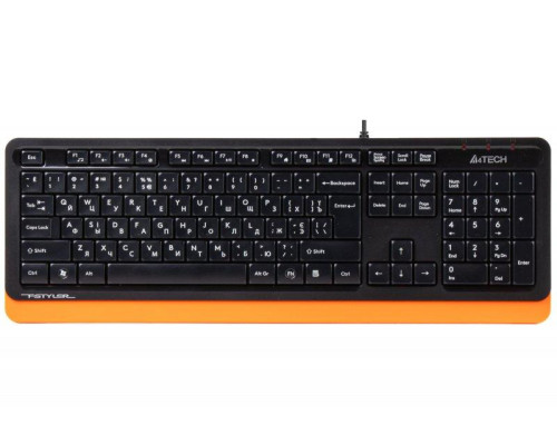 Клавиатура A4Tech FK10 (Orange) Fstyler Sleek MMedia Comfort, USB, Black+Orange, (US+Ukrainian+Russian)