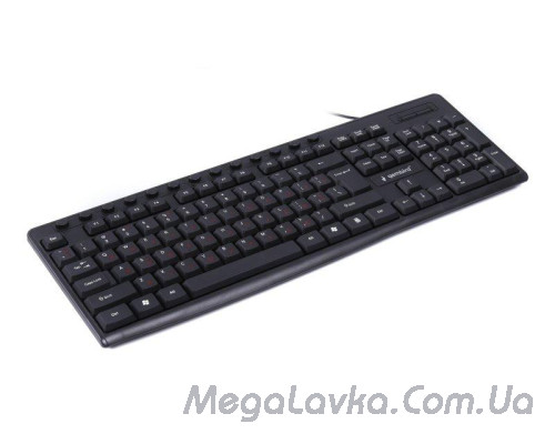 Клавиатура мультимедийная Gembird KB-UM-107-UA, украинская раскладка, USB, черный цвет