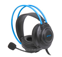 Навушники з мікрофоном, Fstyler AUX 3.5mm Stereo Headphone, Grey+Blue, A4Tech FH200i (Blue)