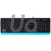 Клавиатура A4Tech FK10 (Blue) Fstyler Sleek MMedia Comfort, USB, Black+Blue, (US+Ukrainian+Russian)