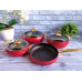 Набір кухонного посуду з 7 предметів з антипригарним покриттям Туреччина OMS 3039-Red