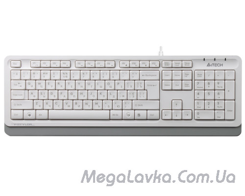 Клавиатура A4tech Fstyler Sleek MMedia Comfort, USB, (US+Ukrainian+Russian), A4Tech FK10 (White)