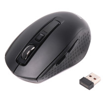 Мышь беспроводная, USB, черная Maxxter Mr-335