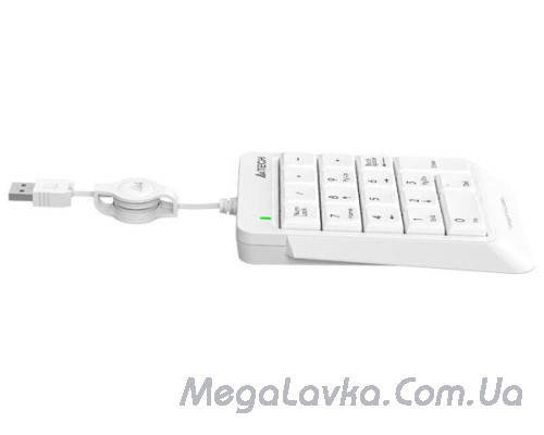 Цифровой блок Fstyler Numeric Keypad  USB, сматываемый кабель (70 см), A4Tech FK13 (White)