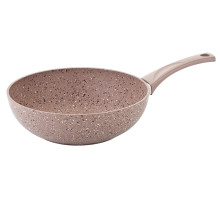 Сковорода-вок 28х9 см (3,8 л) з антипригарним покриттям коричневий Туреччина OMS 3211.00.07-28-3,8л-Brown