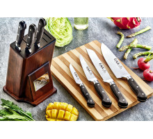 Набір ножів з нержавіючої сталі з дерев'яними ручками з 8 предметів Туреччина OMS 6160ART