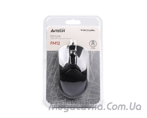 Миша провідна A4tech Fstyler, USB, 1200dpi, A4Tech FM12 (Black)
