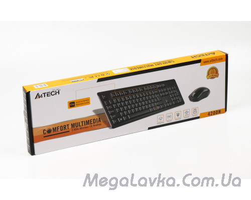 Комплект беспроводной клавиатура + мышь V-Track, (Black) A4Tech 4200N (GR-92+G3-200N)