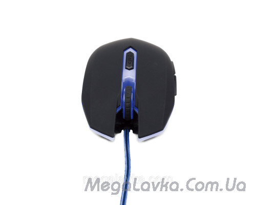 Оптична ігрова миша, USB інтерфейс, синій колір, Gembird MUSG-001-B