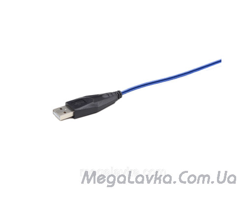 Оптична ігрова миша, USB інтерфейс, синій колір, Gembird MUSG-001-B