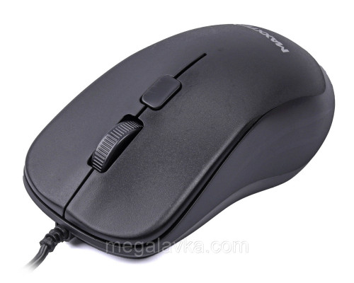 Миша провідна, оптична, 3 кнопки, USB, чорна, Maxxter Mc-3B01