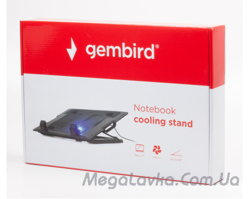 Подставка для ноутбука до 17", 1x150 mm fan, black Gembird NBS-1F17T-01