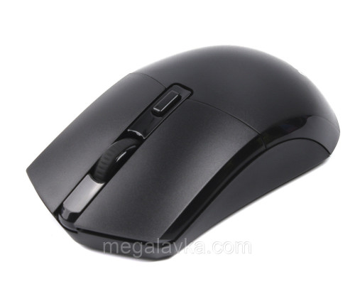 Миша бездротова, 4 кнопки, оптична, 1600 DPI, USB, чорна, Maxxter Mr-403