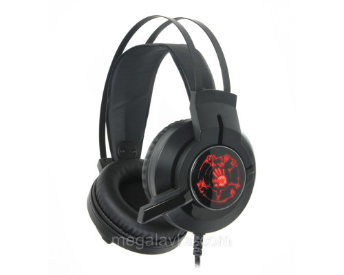 Ігрові навушники з мікрофоном, неонове підсвічування 7 кольорів A4Tech G430 Bloody (Black)