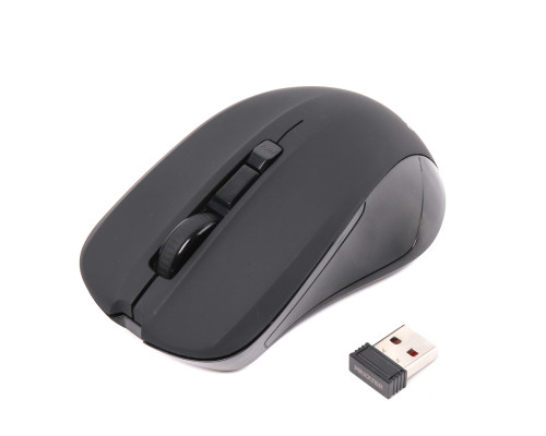 Мышь беспроводная, USB, черная Maxxter Mr-337