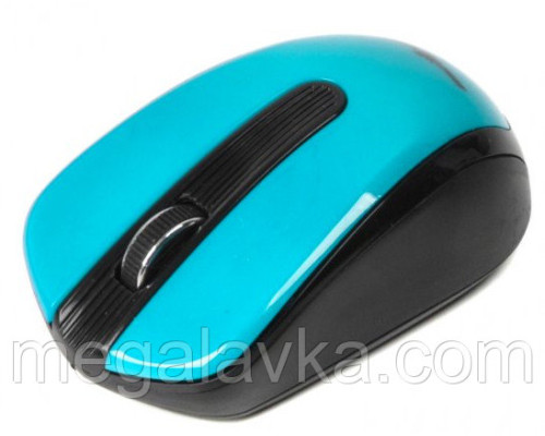 Миша бездротова, USB, блакитна, Maxxter Mr-325-B