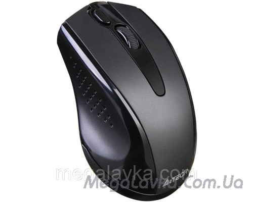 Миша бездротова Silent Clicks (безшумний клік), V-Track USB, 1000dpi, 2x click key, A4Tech G9-500FS (Black)