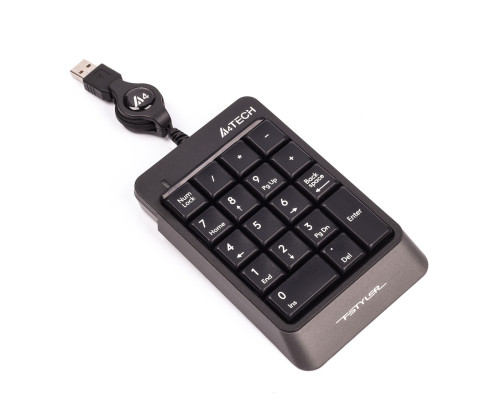 Цифровой блок Fstyler Numeric Keypad  USB, сматываемый кабель (70 см), A4Tech FK13 (Grey)