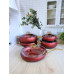 Набір посуду з антипригарним покриттям із 9-ти предметів (Туреччина) OMS 3024-Red