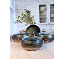 Набор посуды с антипригарным покрытием из 7 предметов Турция OMS 3023-Bronze