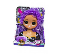 Іграшкова лялька для зачісок і макіяжу LOL LK1071, 4 види (Фіолетові волосся)