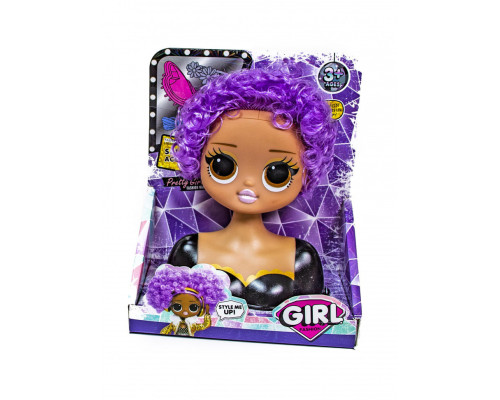 Іграшкова лялька для зачісок і макіяжу LOL LK1071, 4 види (Фіолетові волосся)