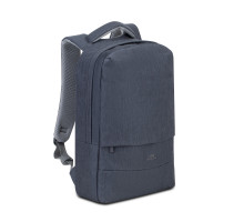 Рюкзак для ноутбука 15.6", Водоотталкивающий, антивор, Серый с синим RIVACASE 7562 (Dark Grey)
