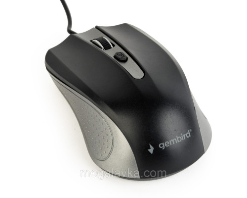 Оптическая мышь, USB интерфейс, серо-черный Gembird MUS-4B-01-GB