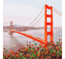 Картина по номерам "Утренний Сан-Франциско" Идейка KHO3596 50х50 см