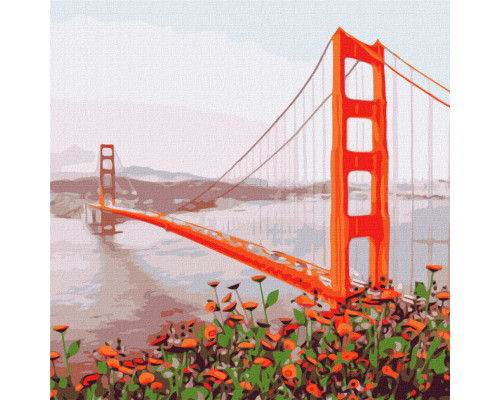 Картина по номерам "Утренний Сан-Франциско" Идейка KHO3596 50х50 см