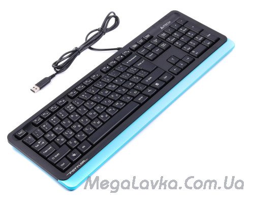 Клавиатура A4tech Fstyler Sleek MMedia Comfort, USB, (US+Ukrainian+Russian) A4Tech FKS10 (Blue)