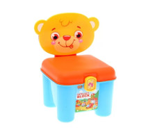 Детский конструктор для малышей (46 деталей) 3166A в чемодане-стульчике (Мишка)