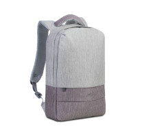 Рюкзак для ноутбука 15.6", водовідштовхувальний, Антизлодій, сірий з синім RIVACASE 7562 (Grey / Mocha)
