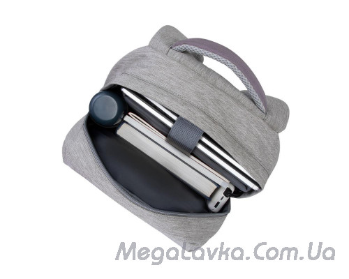 Рюкзак для ноутбука 15.6", Водовідштовхувальний, антизлодій, Сірий із синім RIVACASE 7562 (Grey/Mocha)