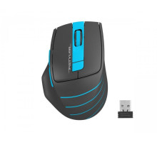 Мышь беспроводная бесшумная Fstyler, USB, 2000dpi, (Black + Blue)