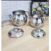 Чайник двоярусний (0,75/1,25 л) з 4-х передм. з нержавіючої сталі, OMS Collection (Туреччина), арт. 8012-S