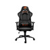 Крісло геймерське, дихаюча екошкіра, сталевий каркас, чорний + помаранчевий Cougar Armor Black