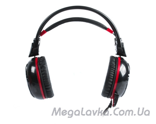 Наушники игровые с микрофоном, неоновая подсветка, USB, A4Tech G300 Bloody (Black+Red)