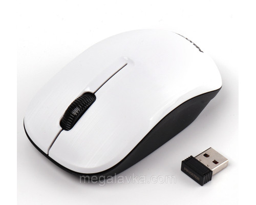Мышь беспроводная, USB, белая Maxxter Mr-333-W